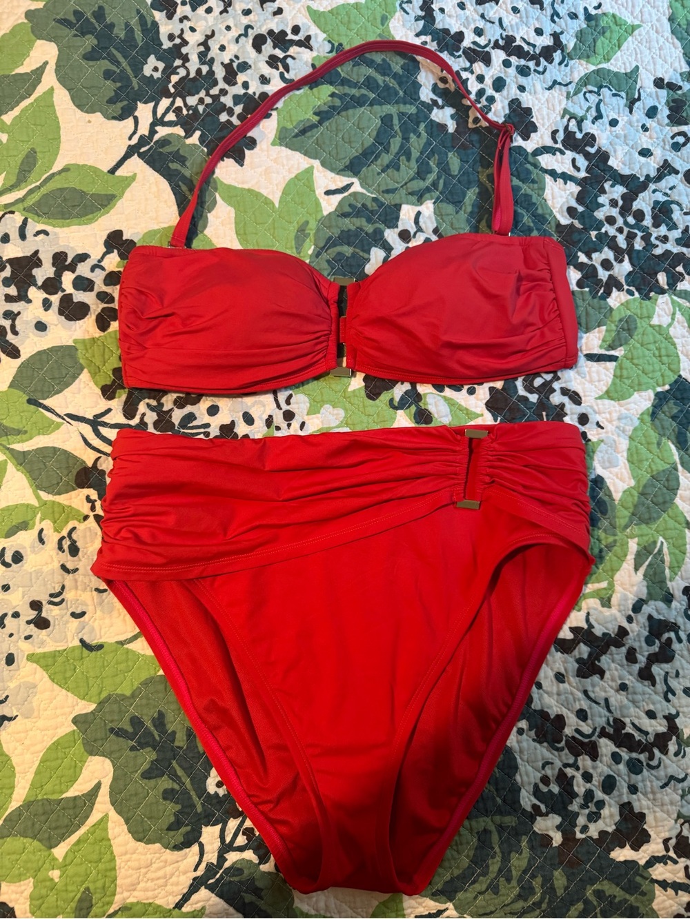 Lilly Pulitzer Red Bandeau Bikini Set